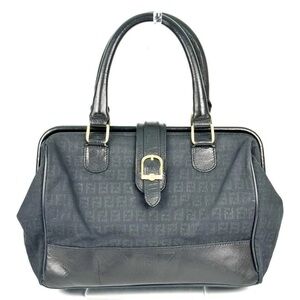 Fendi Black Leather with Gold Logo